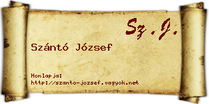Szántó József névjegykártya