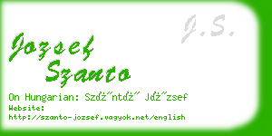 jozsef szanto business card